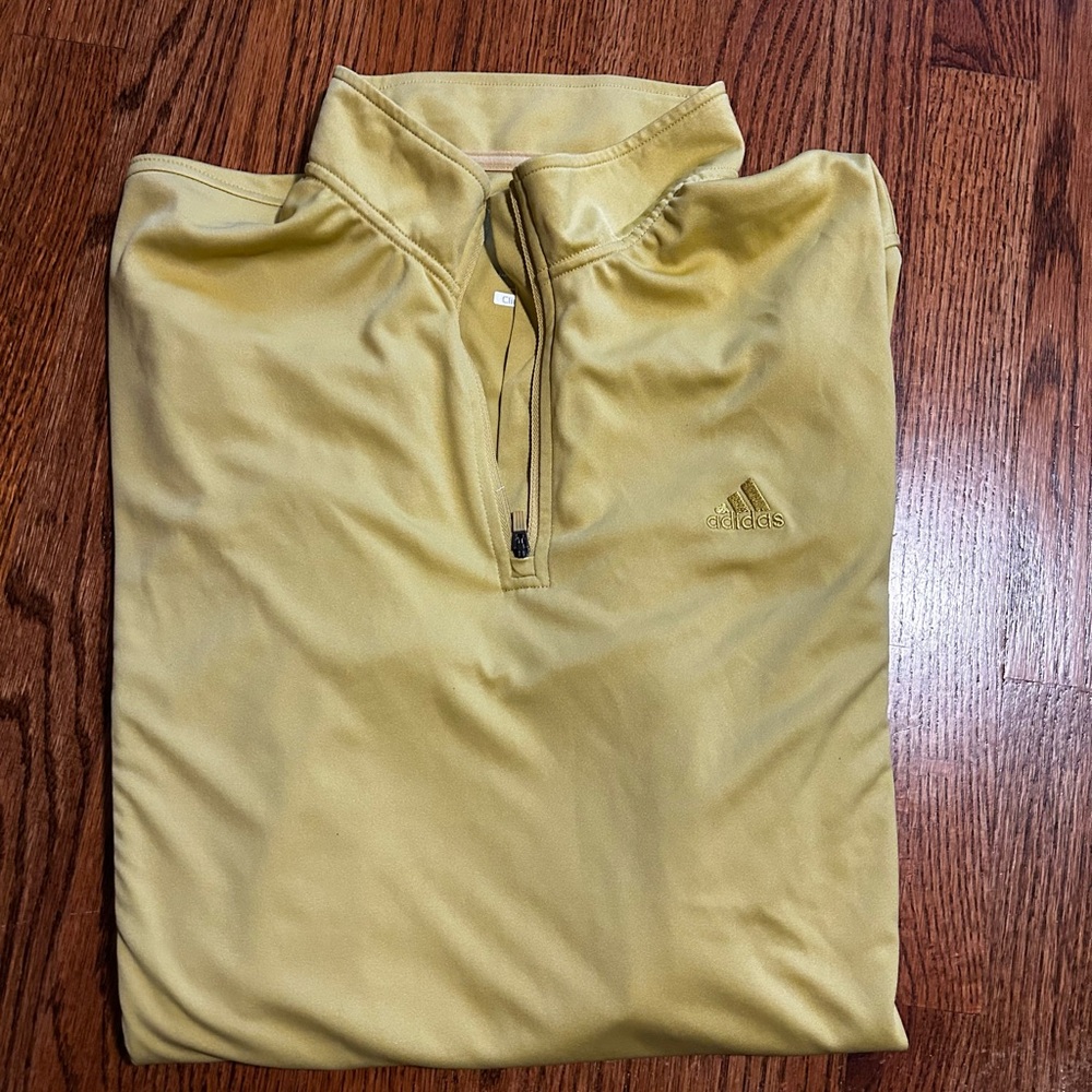 Adidas Mustard Yellow Quarter-Zip Pullover